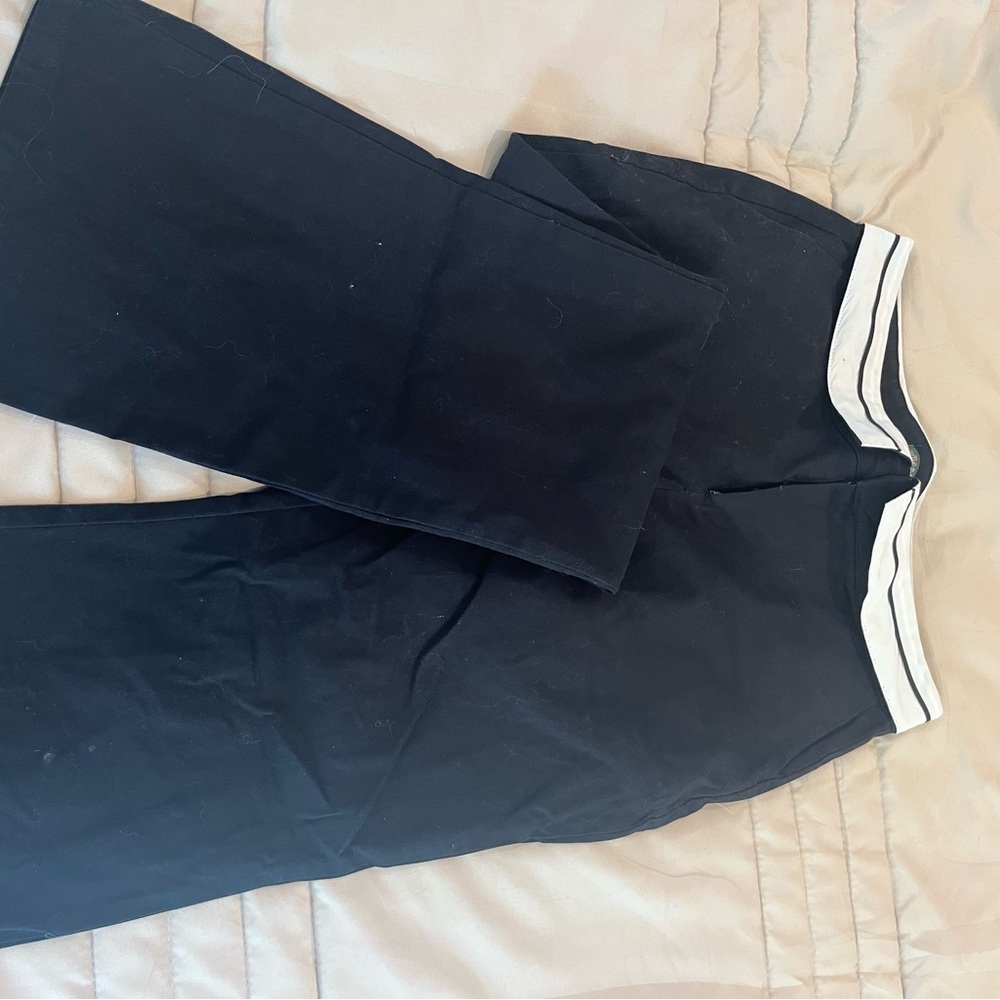 Black Pants with White Stripe